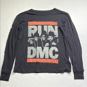 Rowdy Sprout Black Long Sleeve Tee with Retro Graphics